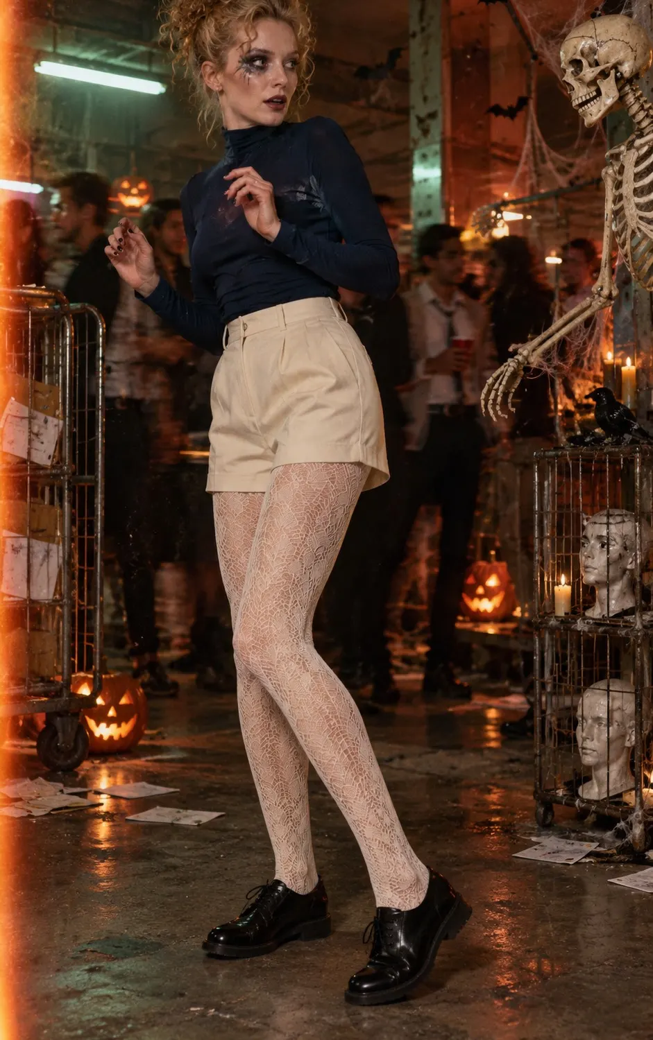 Pantis AIRE color crudo en una fiesta de Halloween
